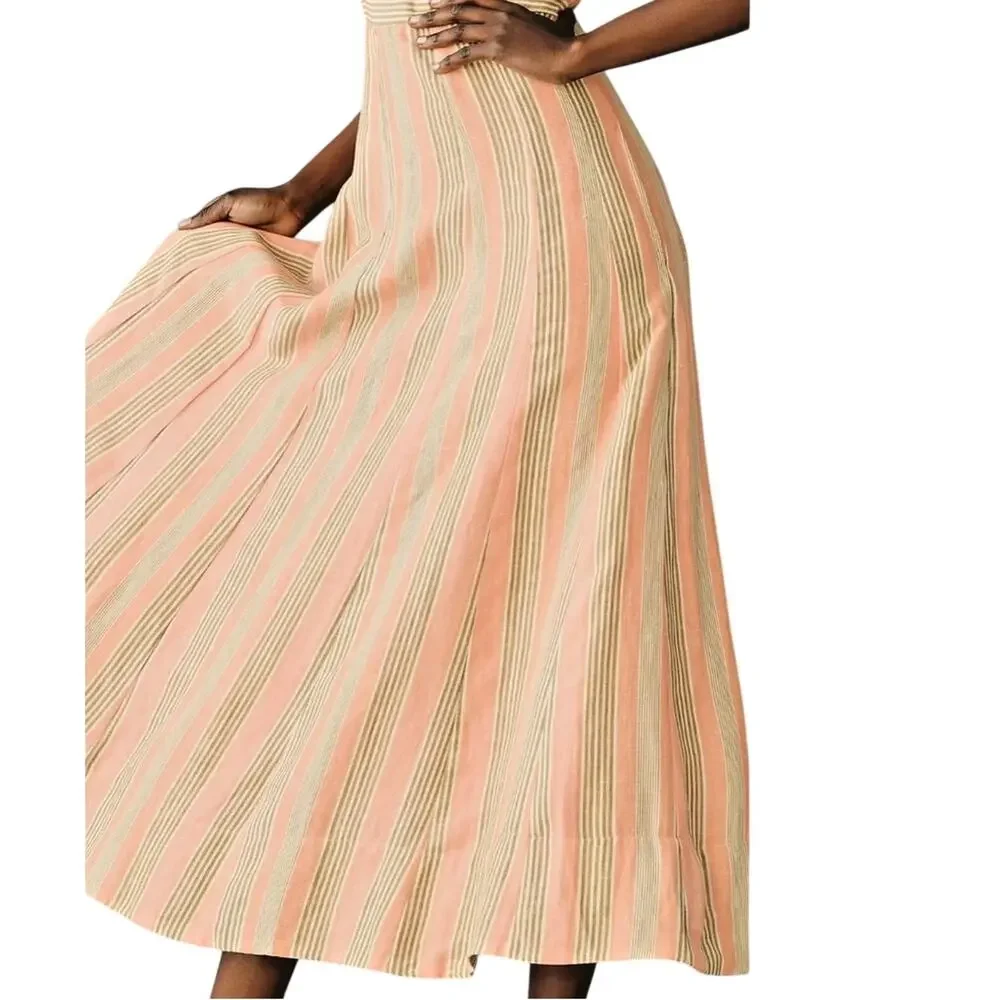 MAEVE Anthropologie Square-Neck Tie-Back Coral Dress Size 12 needs new zipper